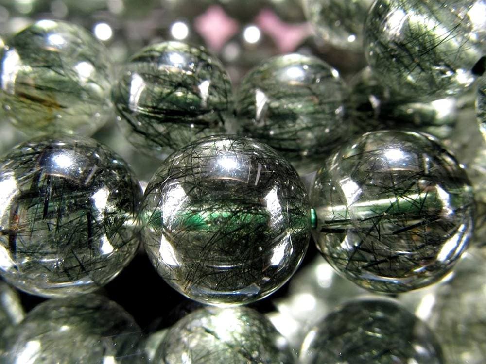 グリーンルチルクォーツ ブレスレット ルチル 天然石 パワーストーン