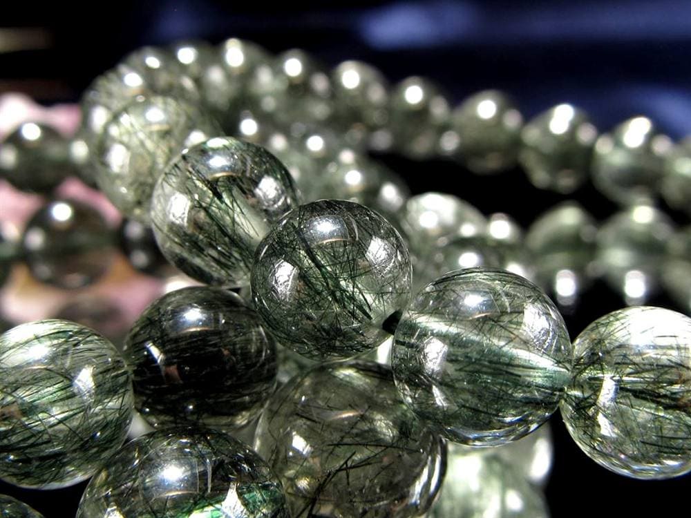 グリーンルチルクォーツ ブレスレット ルチル 天然石 パワーストーン