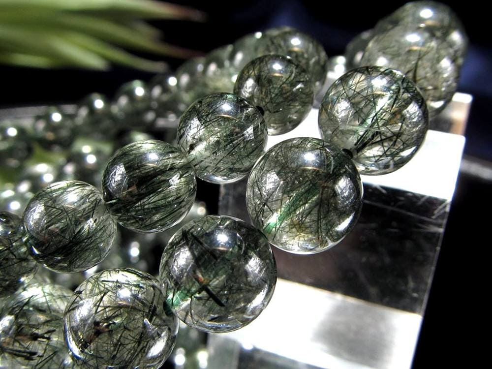 グリーンルチルクォーツ ブレスレット ルチル 天然石 パワーストーン