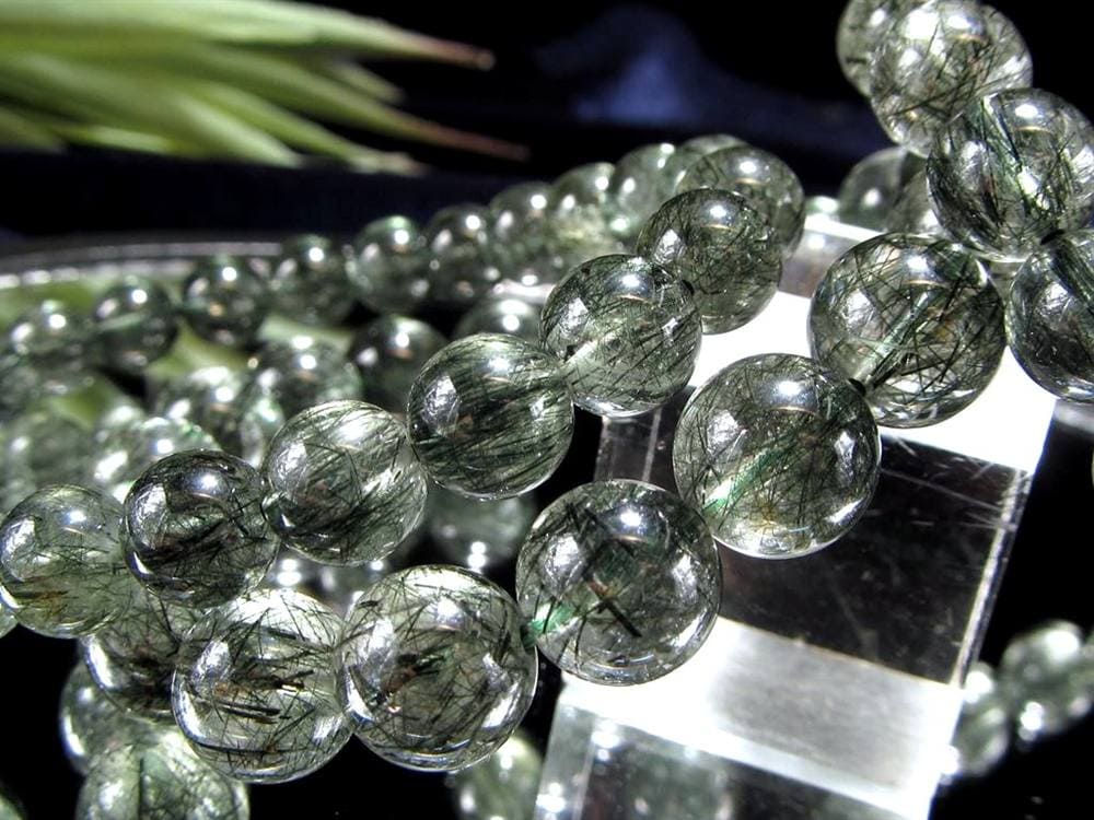 グリーンルチルクォーツ ブレスレット ルチル 天然石 パワーストーン