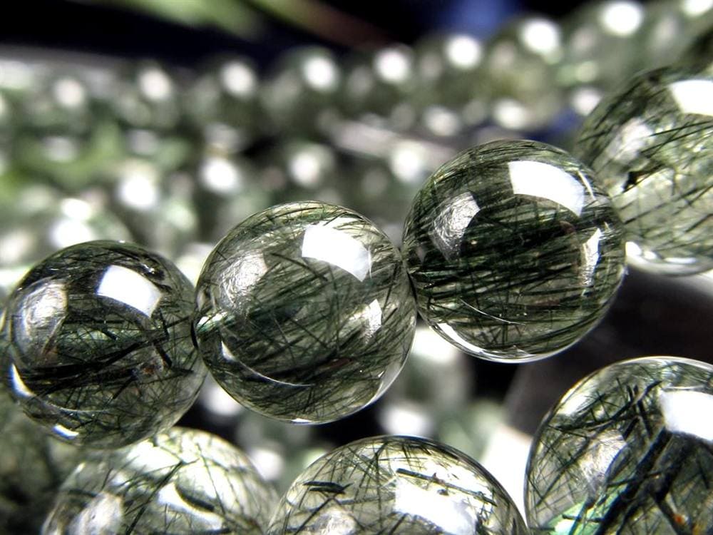 グリーンルチルクォーツ ブレスレット ルチル 天然石 パワーストーン