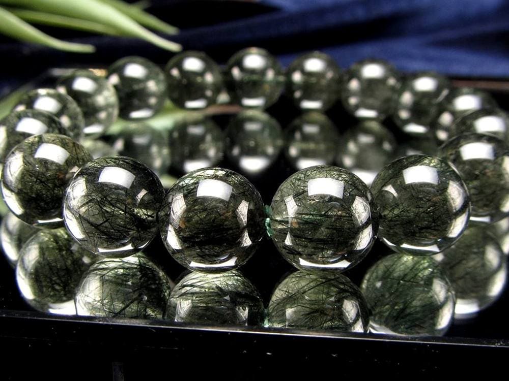 グリーンルチルクォーツ ブレスレット ルチル 天然石 パワーストーン