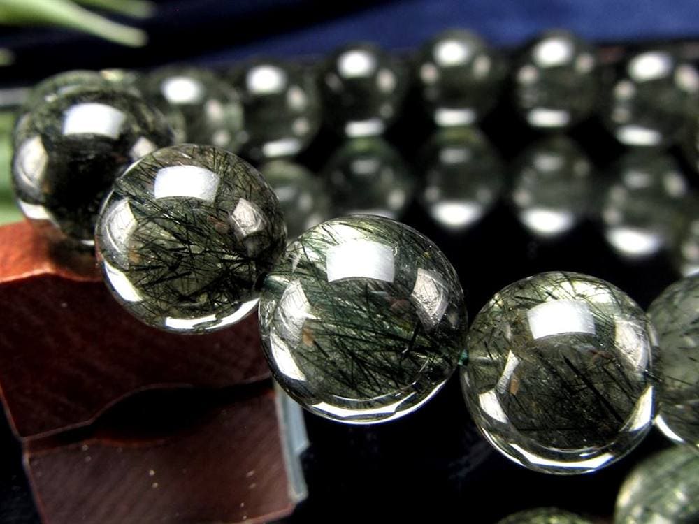 グリーンルチルクォーツ ブレスレット ルチル 天然石 パワーストーン