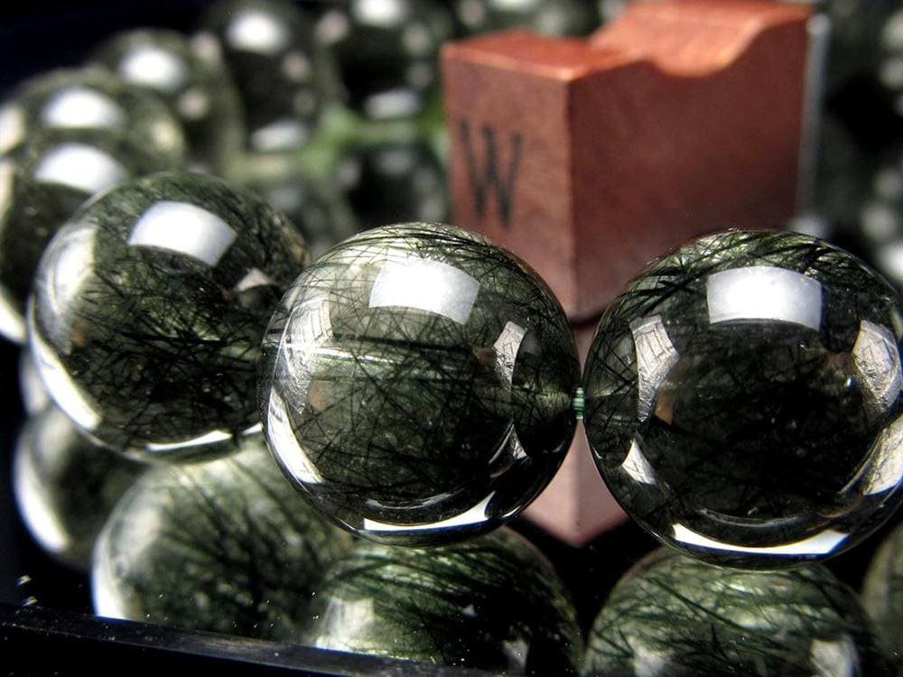 グリーンルチルクォーツ ブレスレット ルチル 天然石 パワーストーン