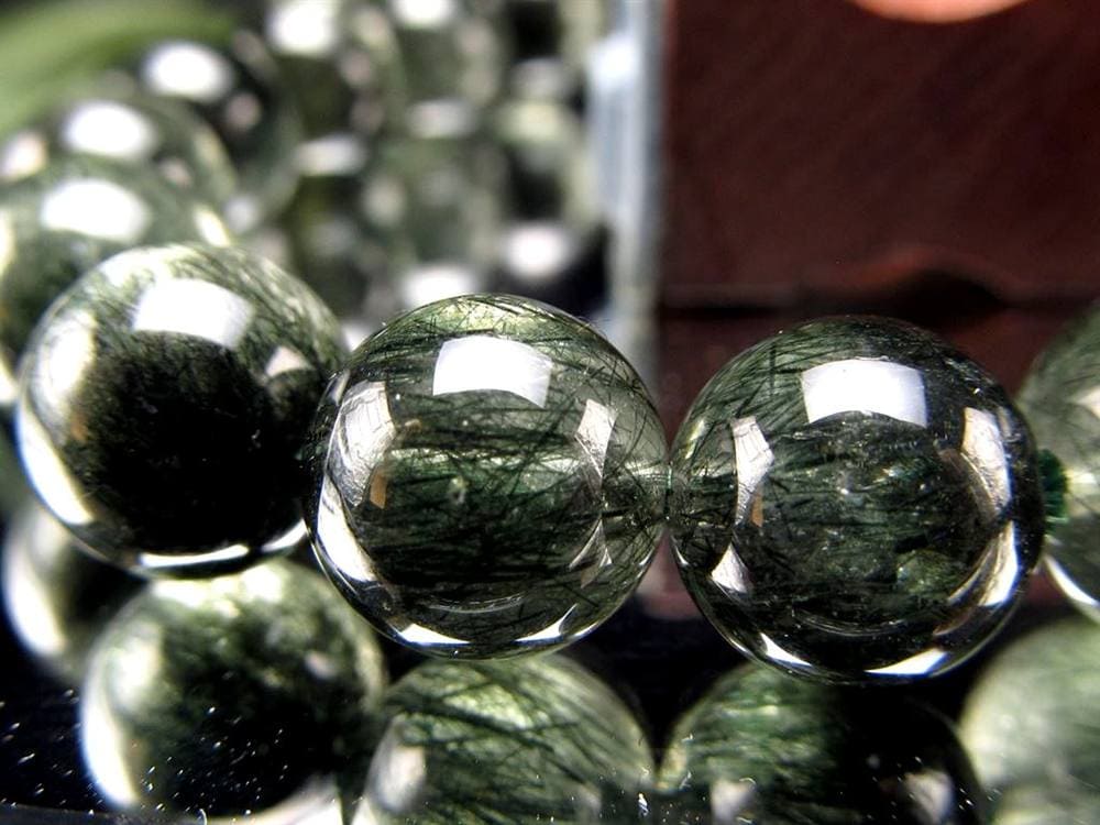 グリーンルチルクォーツ ブレスレット ルチル 天然石 パワーストーン