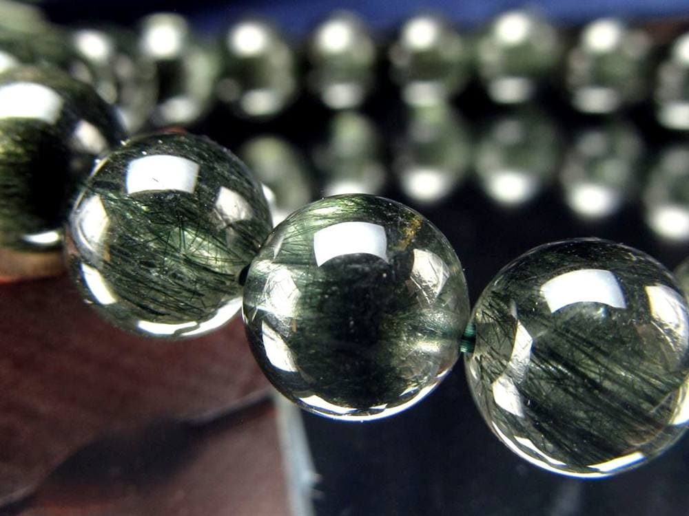 グリーンルチルクォーツ ブレスレット ルチル 天然石 パワーストーン