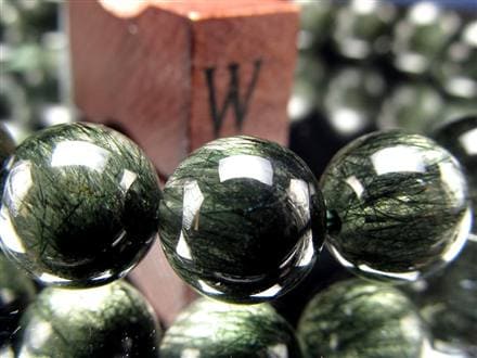 グリーンルチルクォーツ ブレスレット ルチル 天然石 パワーストーン