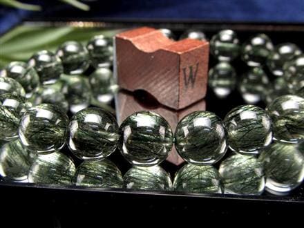 グリーンルチルクォーツ ブレスレット ルチル 天然石 パワーストーン