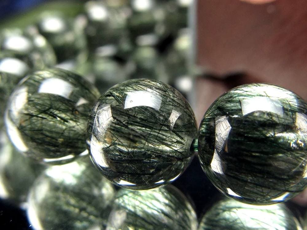 グリーンルチルクォーツ ブレスレット ルチル 天然石 パワーストーン