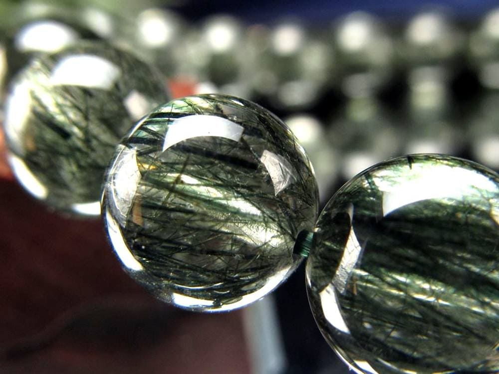 グリーンルチルクォーツ ブレスレット ルチル 天然石 パワーストーン