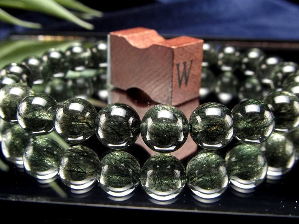 グリーンルチルクォーツ ブレスレット ルチル 天然石 パワーストーン