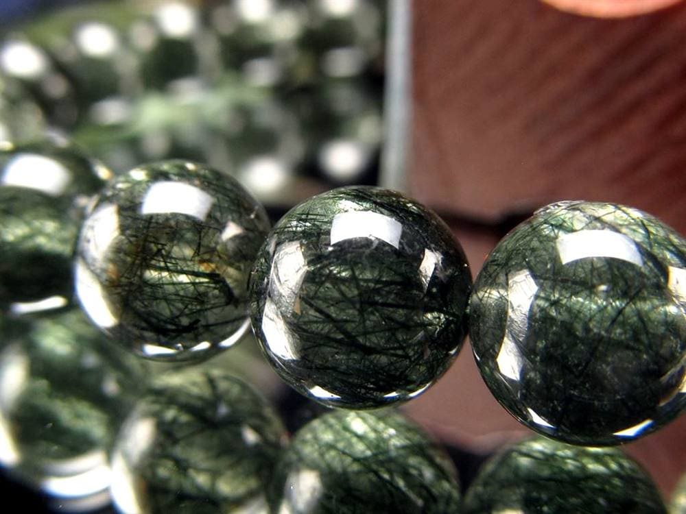 グリーンルチルクォーツ ブレスレット ルチル 天然石 パワーストーン