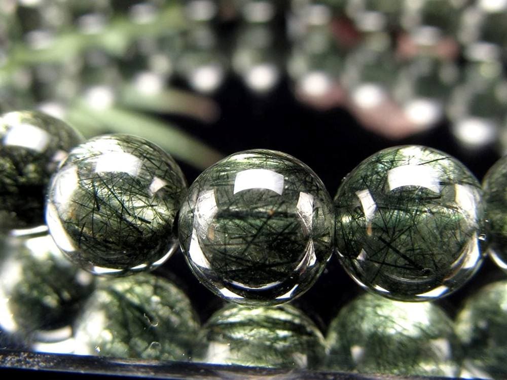 グリーンルチルクォーツ ブレスレット ルチル 天然石 パワーストーン