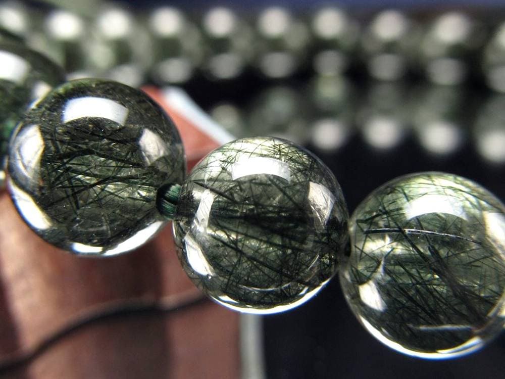 グリーンルチルクォーツ ブレスレット ルチル 天然石 パワーストーン