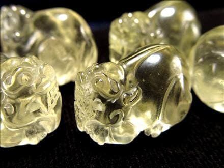 リビアングラス 隕石 貔貅 金運 置物