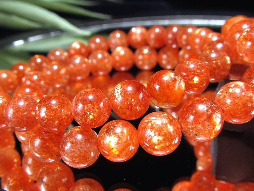 サンストーン 日長石 ブレスレット ヘリオライト アベンチュリンフェルドスパー