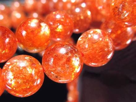 サンストーン 日長石 ブレスレット ヘリオライト アベンチュリンフェルドスパー