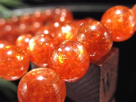 サンストーン 日長石 ブレスレット ヘリオライト アベンチュリンフェルドスパー