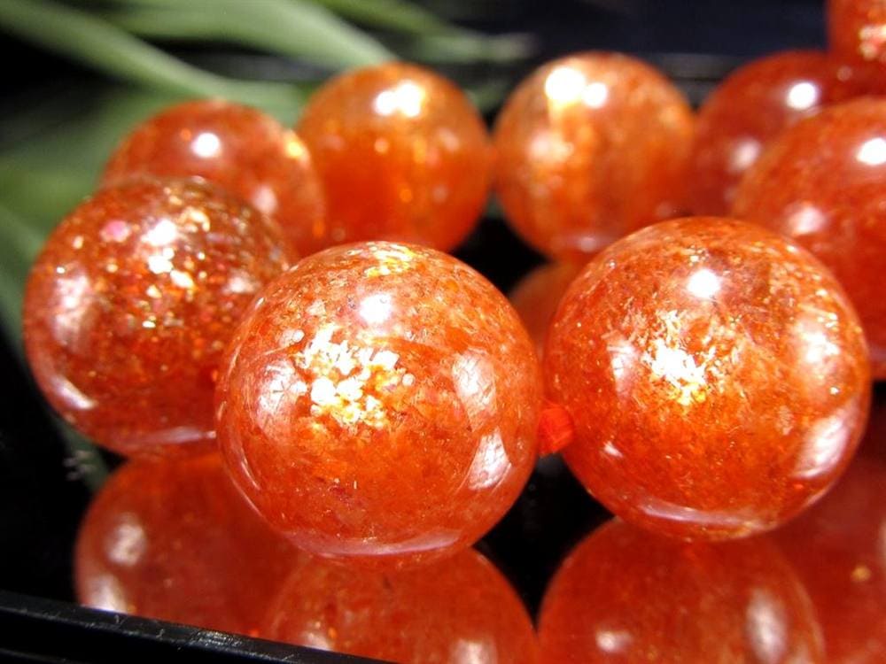 サンストーン 日長石 ブレスレット ヘリオライト アベンチュリンフェルドスパー