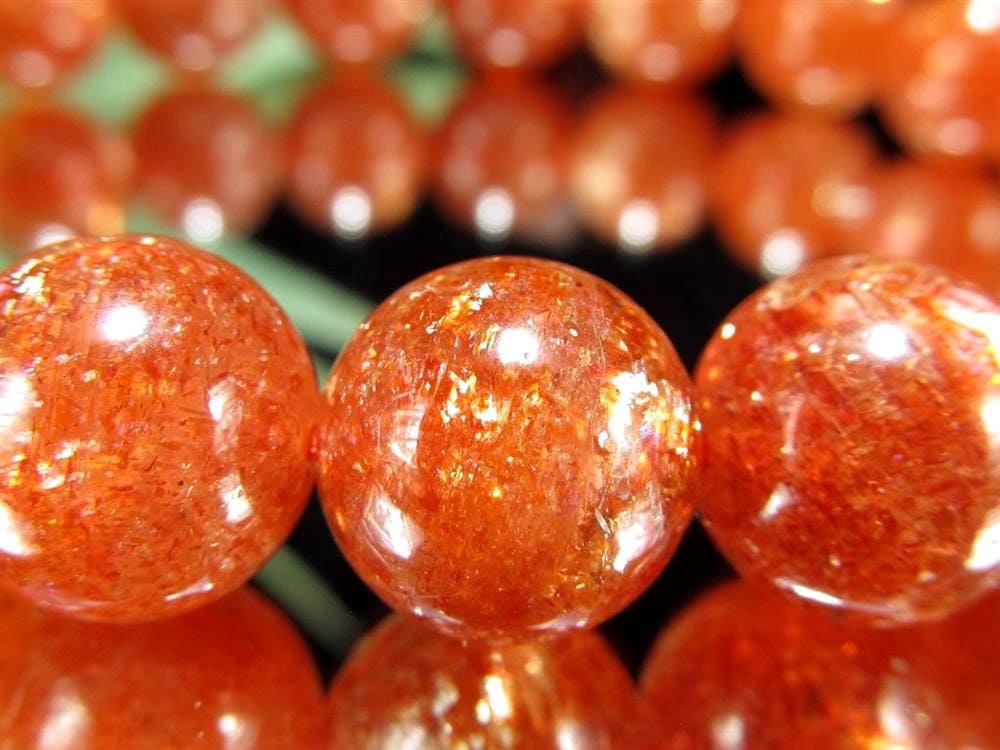 サンストーン 日長石 ブレスレット ヘリオライト アベンチュリンフェルドスパー