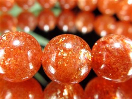 サンストーン 日長石 ブレスレット ヘリオライト アベンチュリンフェルドスパー