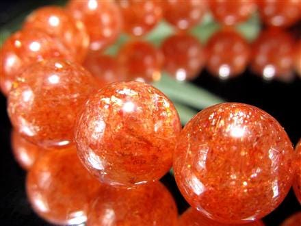 サンストーン 日長石 ブレスレット ヘリオライト アベンチュリンフェルドスパー