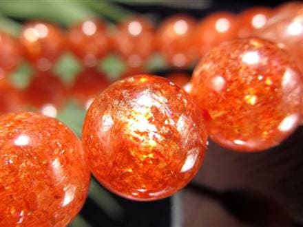 サンストーン 日長石 ブレスレット ヘリオライト アベンチュリンフェルドスパー