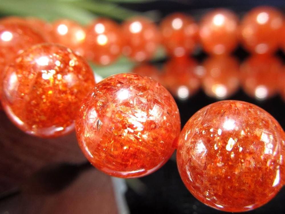 サンストーン 日長石 ブレスレット ヘリオライト アベンチュリンフェルドスパー