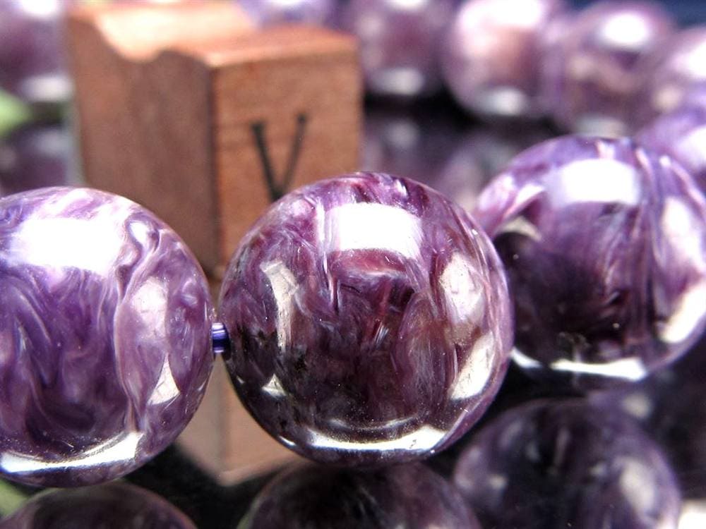 チャロアイト チャロ石 ブレスレット Charoite ロシア産