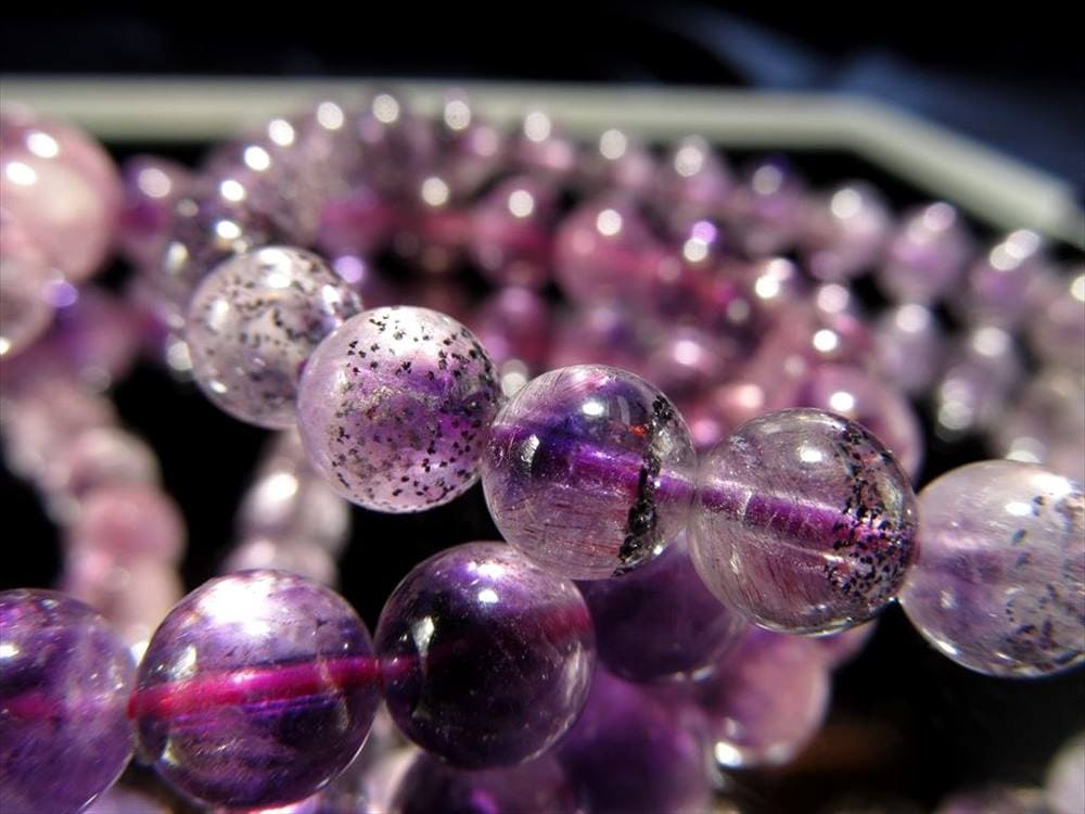 アメジストエレスチャル ブレスレット エレスチャル 紫水晶 スーパーセブン