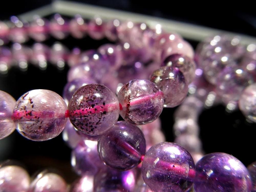 アメジストエレスチャル ブレスレット エレスチャル 紫水晶 スーパーセブン