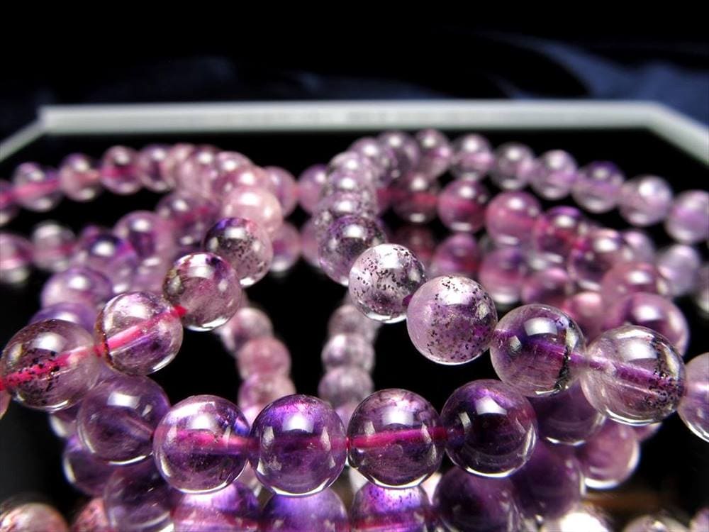 アメジストエレスチャル ブレスレット エレスチャル 紫水晶 スーパーセブン