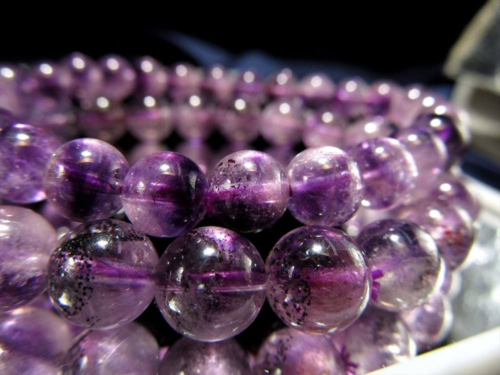 アメジストエレスチャル ブレスレット エレスチャル 紫水晶 スーパーセブン