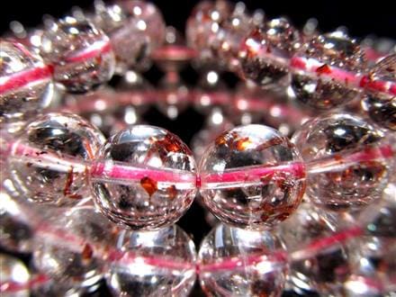 ストロベリークォーツ 苺水晶 ブレスレット ファントム レピドクロサイト
