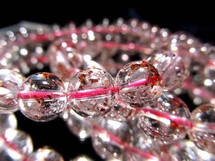 ストロベリークォーツ 苺水晶 ブレスレット ファントム レピドクロサイト