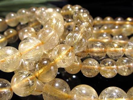 ゴールドルチルクォーツ ブレスレット ルチレイテッドクォーツ 金針水晶 パワーストーン