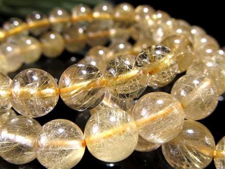 ゴールドルチルクォーツ ブレスレット ルチレイテッドクォーツ 金針水晶 パワーストーン