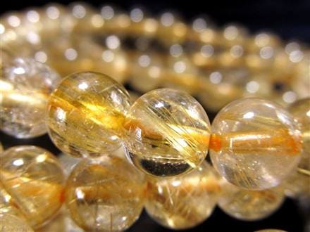 ゴールドルチルクォーツ ブレスレット ルチレイテッドクォーツ 金針水晶 パワーストーン