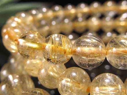 ゴールドルチルクォーツ ブレスレット ルチレイテッドクォーツ 金針水晶 パワーストーン
