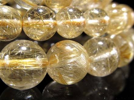 ゴールドルチルクォーツ ブレスレット ルチレイテッドクォーツ 金針水晶 パワーストーン