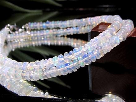 プレシャス オパール 蛋白石 ボタンブレスレット Silver925