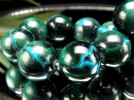 クリソコラ マラカイト ブレスレット 珪孔雀石 クリソコラマラカイト