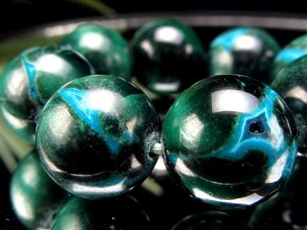 クリソコラ マラカイト ブレスレット 珪孔雀石 クリソコラマラカイト