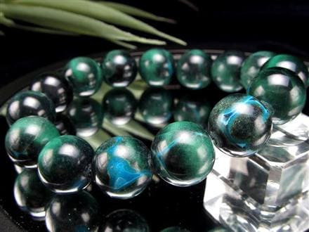 クリソコラ マラカイト ブレスレット 珪孔雀石 クリソコラマラカイト