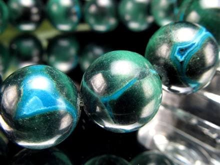 クリソコラ マラカイト ブレスレット 珪孔雀石 クリソコラマラカイト