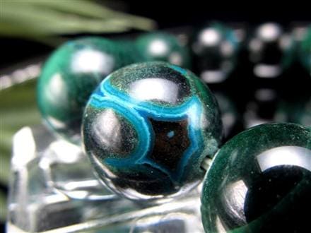 クリソコラ マラカイト ブレスレット 珪孔雀石 クリソコラマラカイト