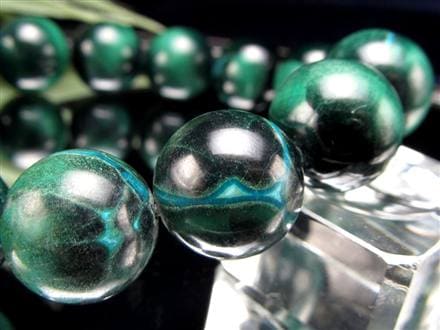 クリソコラ マラカイト ブレスレット 珪孔雀石 クリソコラマラカイト