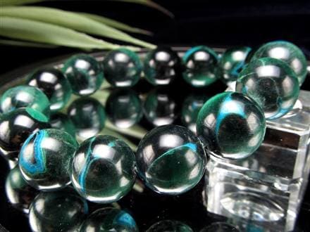 クリソコラ マラカイト ブレスレット 珪孔雀石 クリソコラマラカイト