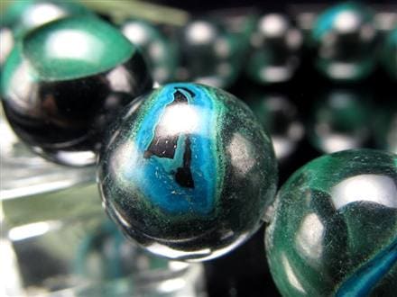 クリソコラ マラカイト ブレスレット 珪孔雀石 クリソコラマラカイト