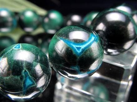 クリソコラ マラカイト ブレスレット 珪孔雀石 クリソコラマラカイト